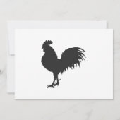 Rooster silhouet - Kies achtergrondkleur Kaart (Achterkant)