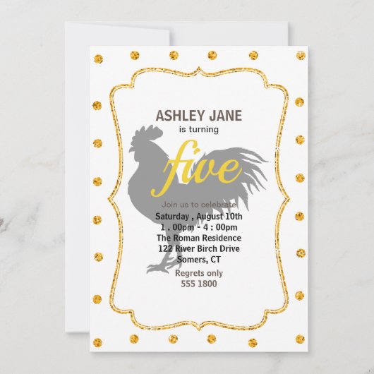 Rooster silhouet - Kies achtergrondkleur Kaart (Voorkant)