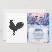 Rooster silhouet - Kies achtergrondkleur Kaart (Voorkant)