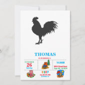 Rooster silhouet - Kies achtergrondkleur Kaart (Voorkant)