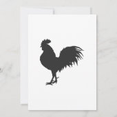 Rooster silhouet - Kies achtergrondkleur Kaart (Achterkant)