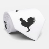 Rooster silhouet - Kies achtergrondkleur Stropdas (Opgerold)