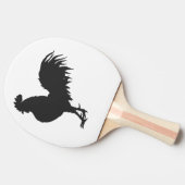 Rooster silhouet - Kies achtergrondkleur Tafeltennisbatje (Zijkant)