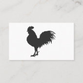 Rooster silhouet - Kies achtergrondkleur Visitekaartje (Achterkant)