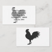 Rooster silhouet - Kies achtergrondkleur Visitekaartje (Voorkant / Achterkant)