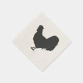 Rooster Silhouette Barnyard Party Paper Napkin Servet (Hoek)
