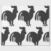 Rooster Silhouette Cadeaupapier (Vlak)