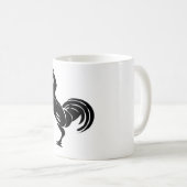 Rooster silhouette koffiemok (Voorkant rechts)