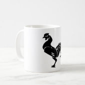 Rooster silhouette koffiemok (Voorkant links)