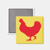 Rooster Silhouette Magneet (Voorkant / Achterkant)