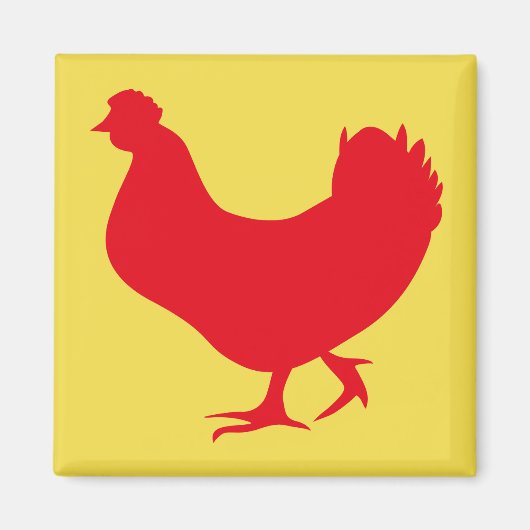 Rooster Silhouette Magneet (Voorkant)