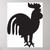 Rooster Silhouette Poster (Voorkant)