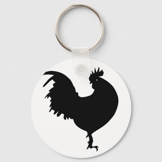 Rooster Silhouette Sleutelhanger (Voorkant)
