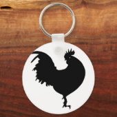 Rooster Silhouette Sleutelhanger (Voorkant)