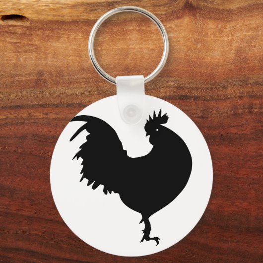 Rooster Silhouette Sleutelhanger (Voorkant)