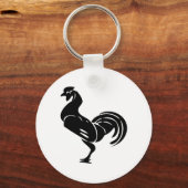 Rooster silhouette sleutelhanger (Voorkant)