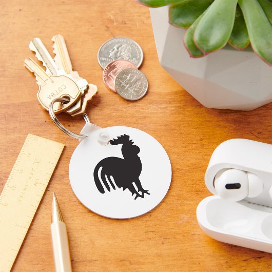 Rooster Silhouette Sleutelhanger