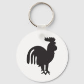 Rooster Silhouette Sleutelhanger (Achterkant)
