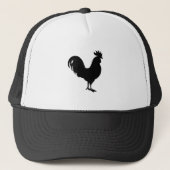 Rooster Silhouette Trucker Pet (Voorkant)
