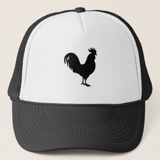 Rooster Silhouette Trucker Pet (Voorkant)