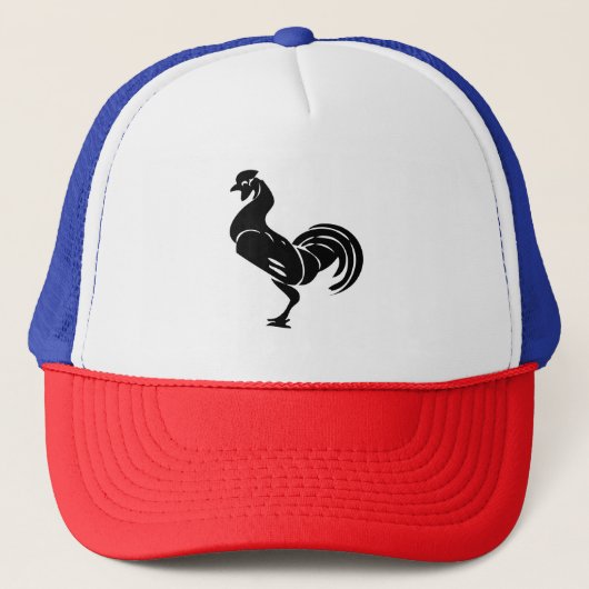 Rooster silhouette trucker pet (Voorkant)