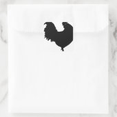 Rooster Silhouette Vierkante Sticker (Tas)