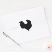 Rooster Silhouette Vierkante Sticker (Envelop)