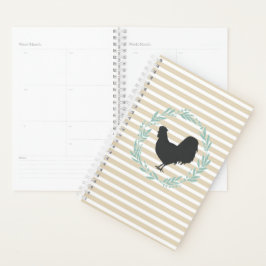 Rooster Silhouette Wreath Notitieboek