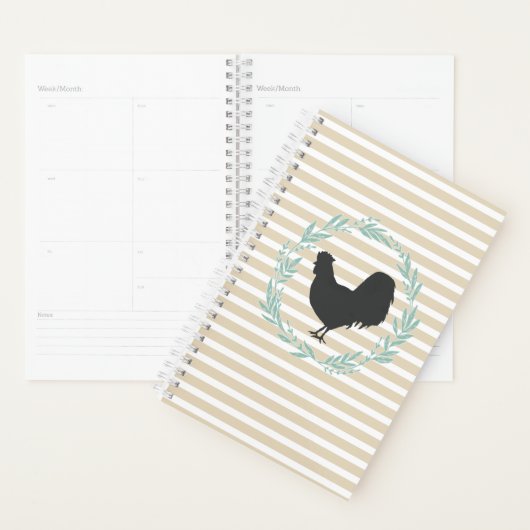 Rooster Silhouette Wreath Notitieboek (Display)