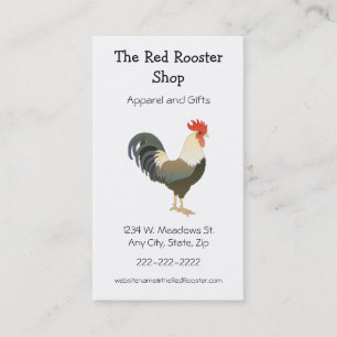 Rooster Simple Animal Country Theme Aangepast Visitekaartje