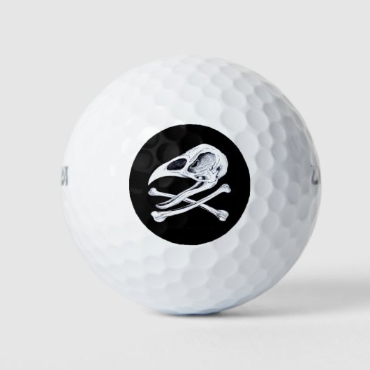 Rooster Skull en Crossbones Golfballen (Voorkant)