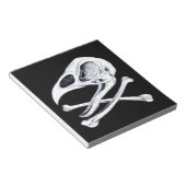 Rooster Skull en Crossbones Notitieblok (Schuin)