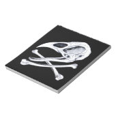 Rooster Skull en Crossbones Notitieblok (Linkerzijde)