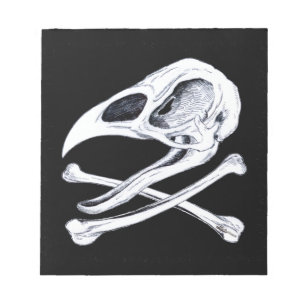 Rooster Skull en Crossbones Notitieblok