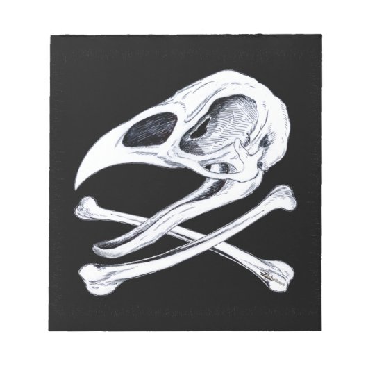 Rooster Skull en Crossbones Notitieblok (Voorkant)
