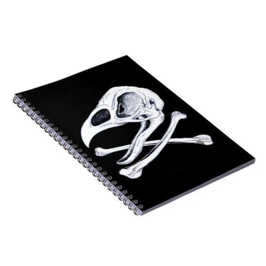 Rooster Skull en Crossbones Notitieboek (Rechterzijde)