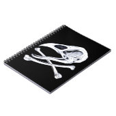 Rooster Skull en Crossbones Notitieboek (Linkerzijde)