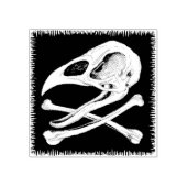 Rooster Skull en Crossbones Rubberstempel (Afrduk)
