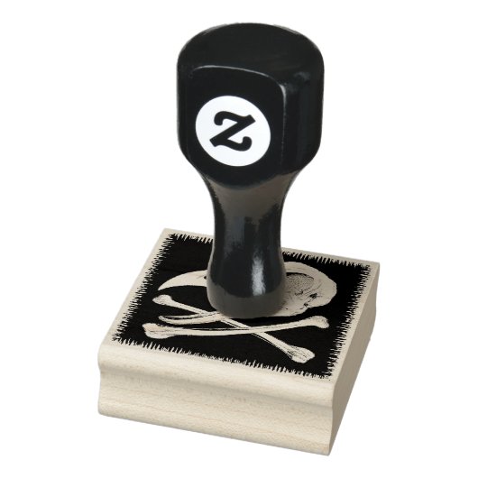 Rooster Skull en Crossbones Rubberstempel (Stempel)