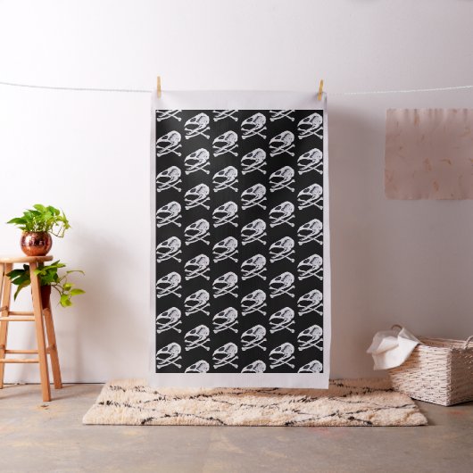 Rooster Skull en Crossbones Stof (Voorbeeld)