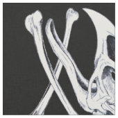 Rooster Skull en Crossbones Stof (Close Up)