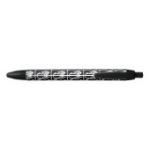 Rooster Skull en Crossbones Zwarte Inkt Pen (Achterkant)
