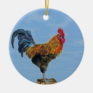 Rooster Sky Aanpassen dierenkip Keramisch Ornament