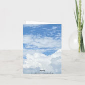 ROOSTER SKY CLOUDS DANK JE KAART (Achterkant)