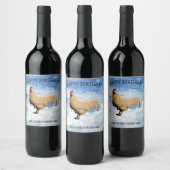 ROOSTER SKY CLOUDS FOTO HAPPY BIRTHDAY WINE ETIKET (Flessen)