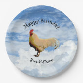 ROOSTER SKY CLOUDS HAPPY BIRTHDAY PAPER BORD (Voorkant)