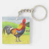 Rooster Sleutelhanger (Achterkant)