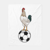 Rooster Soccer player Soccer Fleece Deken (Voorkant)