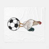 Rooster Soccer player Soccer Fleece Deken (Voorkant (Horizontaal))