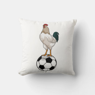 Rooster Soccer player Soccer Kussen